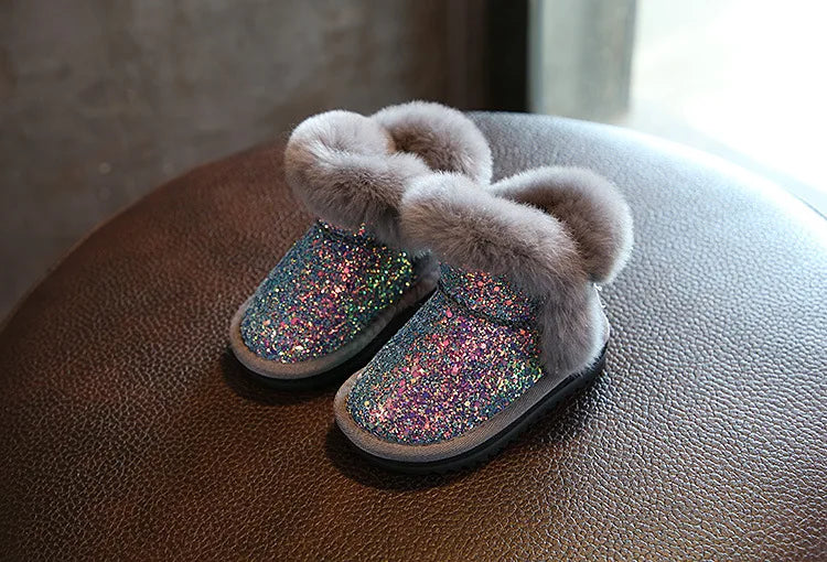 baby boots Glitter gray